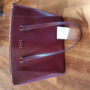 NWOT Kate Spade Large Zip Top Tote